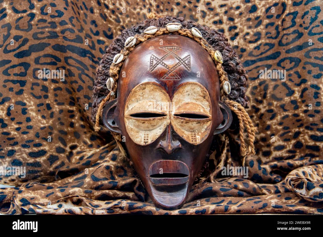 Traditional Ugandan wooden masks